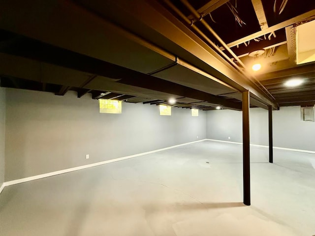 view of below grade area