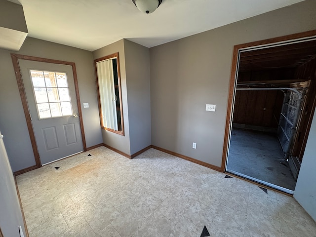 entryway with baseboards