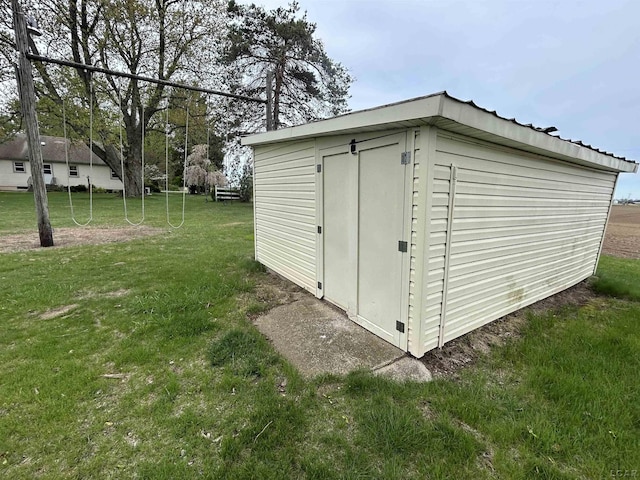 view of shed