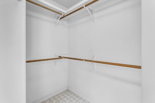 view of walk in closet