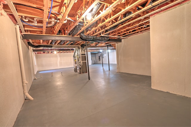 24179 Charlevoix St, Flat Rock, MI 48134 - unfinished below grade area with heating unit