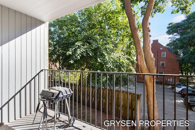 balcony with a grill