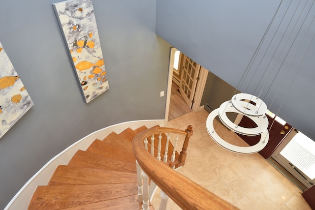 5100 Kings Gate Way, Bloomfield Hills, MI 48302 - stairs with a baseboard radiator