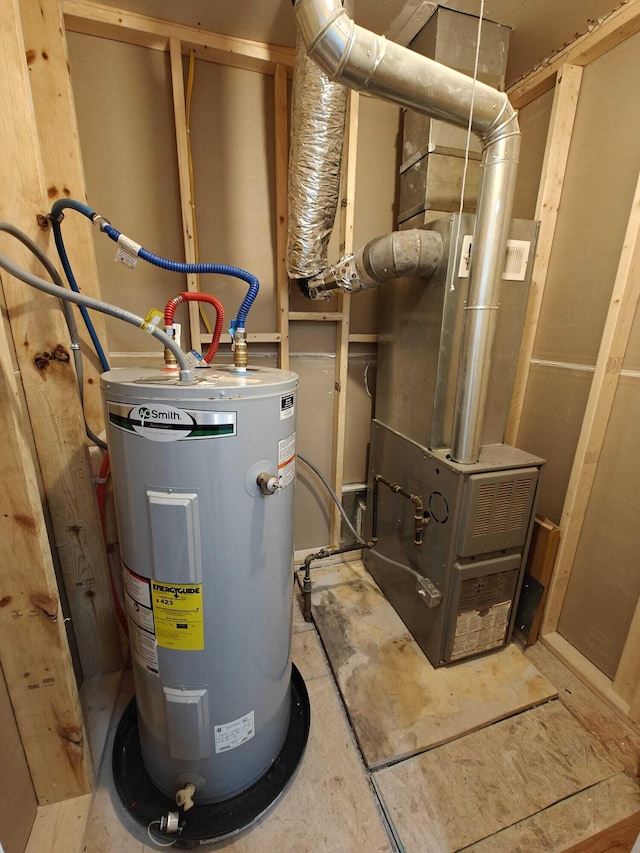 utilities with heating unit and water heater