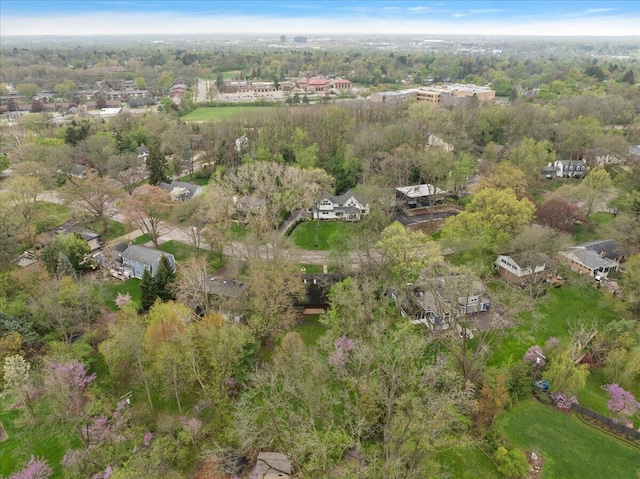 aerial view featuring a residential view