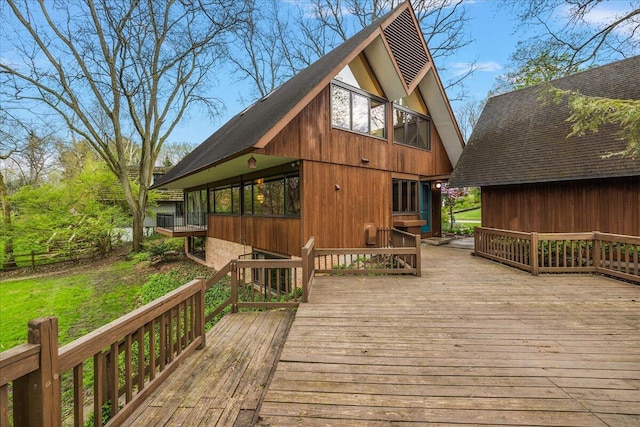 view of wooden terrace