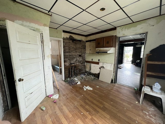 75 Abbott St, River Rouge, MI 48218 - unfurnished living room featuring light wood-style floors