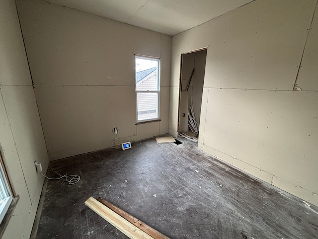 view of spare room