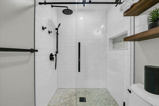 863 Calpernia, Wixom, MI 48393 - bathroom featuring a shower stall and toilet