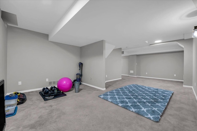 863 Calpernia, Wixom, MI 48393 - exercise area with carpet floors and baseboards