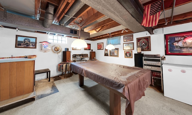 23022 Lexington Ave, Eastpointe, MI 48021 - rec room with light floors, billiards, and visible vents