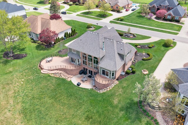 aerial perspective of suburban area