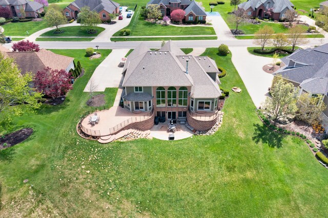aerial perspective of suburban area