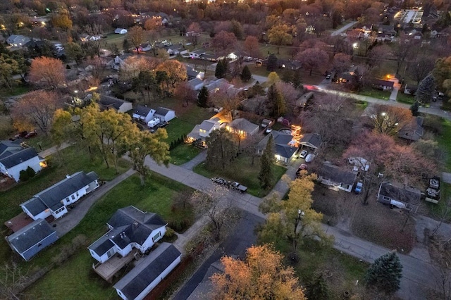 bird's eye view featuring a residential view