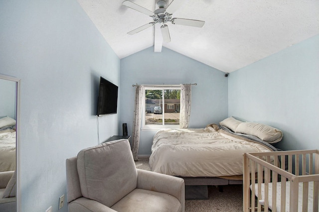 carpeted bedroom with a ceiling fan