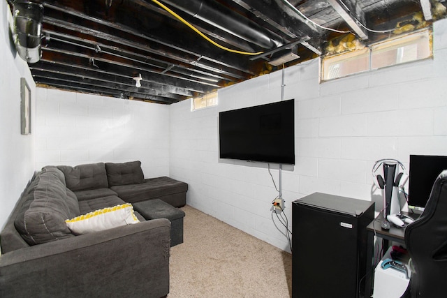 view of carpeted living room