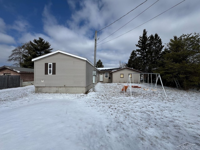 exterior space featuring fence