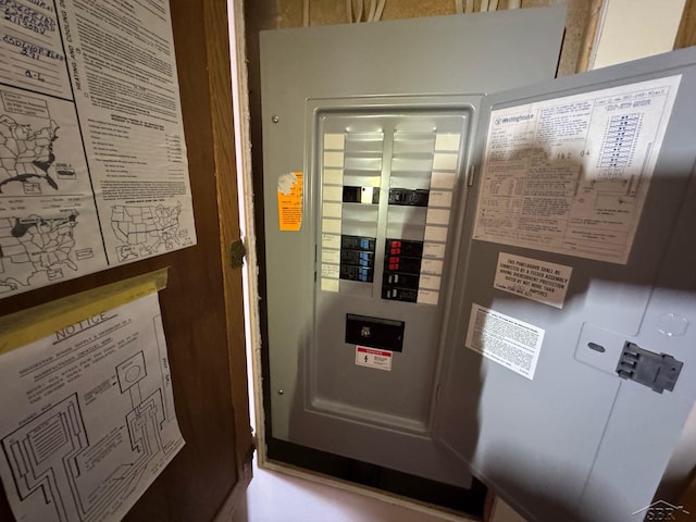 utility room with electric panel