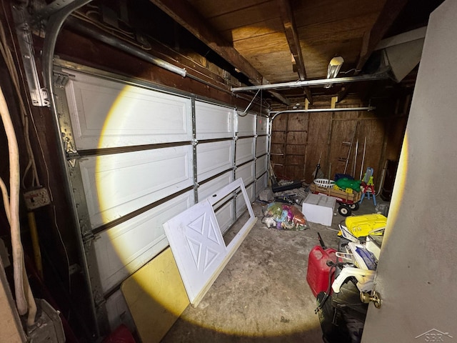 storage featuring a garage