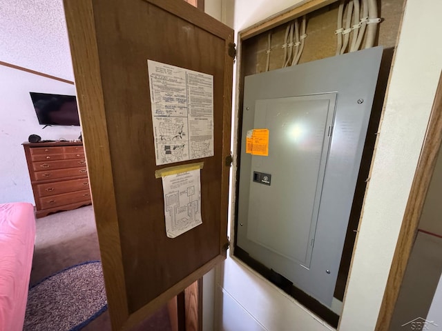 interior space featuring electric panel