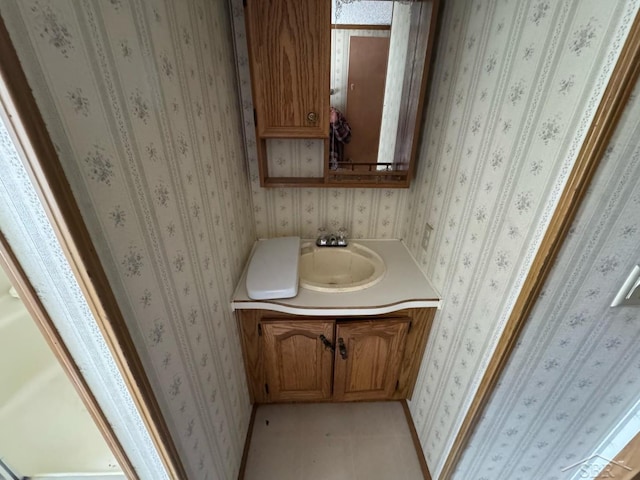 half bath with vanity