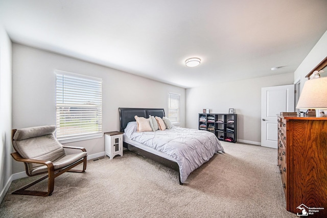 809 Sarah Ln, Milan, MI 48160 - bedroom featuring baseboards, multiple windows, light carpet, and visible vents