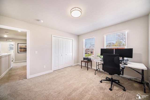 809 Sarah Ln, Milan, MI 48160 - carpeted home office featuring baseboards