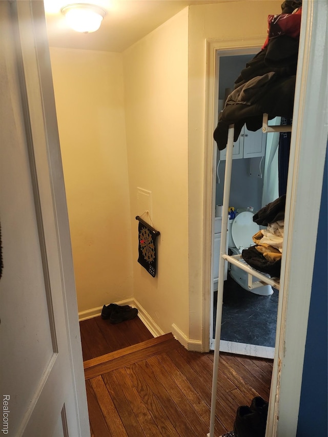 17121 Kelly Rd, Detroit, MI 48224 - laundry area featuring wood finished floors