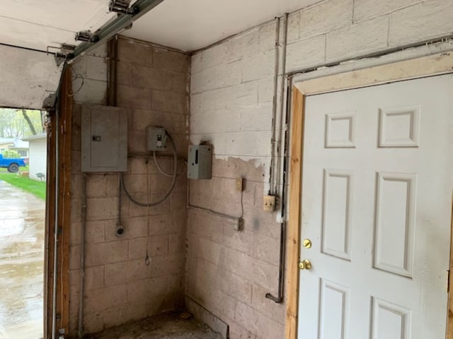 interior space featuring electric panel