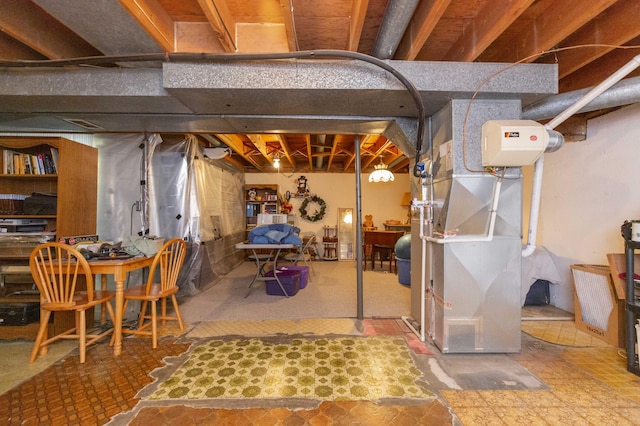 70765 Carter Ave, Niles, MI 49120 - unfinished basement featuring heating unit