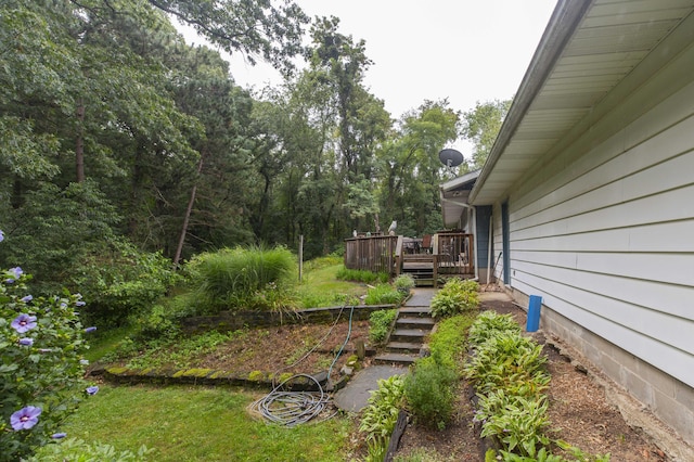 70765 Carter Ave, Niles, MI 49120 - view of yard featuring a deck and stairs