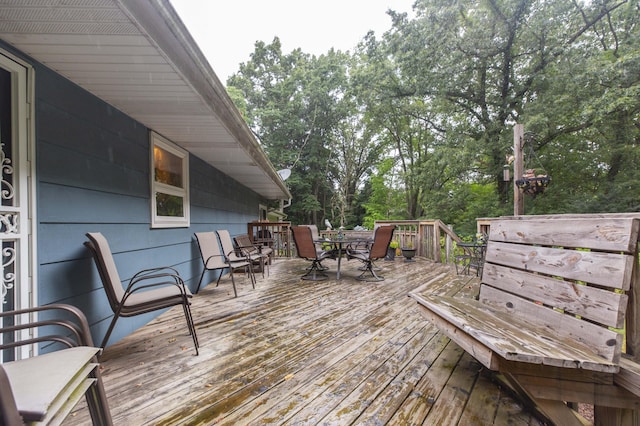 70765 Carter Ave, Niles, MI 49120 - wooden deck with outdoor dining space