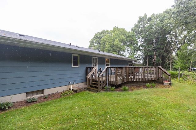 70765 Carter Ave, Niles, MI 49120 - exterior space featuring a yard and a deck