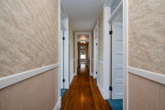hallway featuring hardwood / wood-style flooring