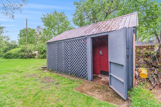 view of shed
