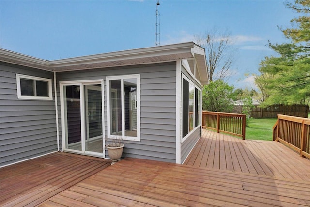 wooden deck with fence