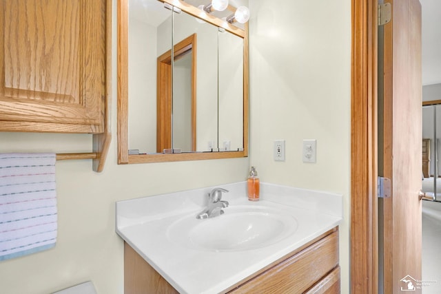 bathroom with vanity