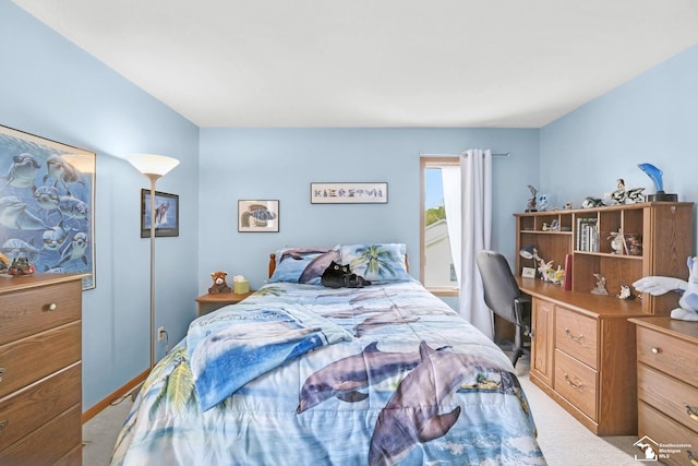 view of carpeted bedroom