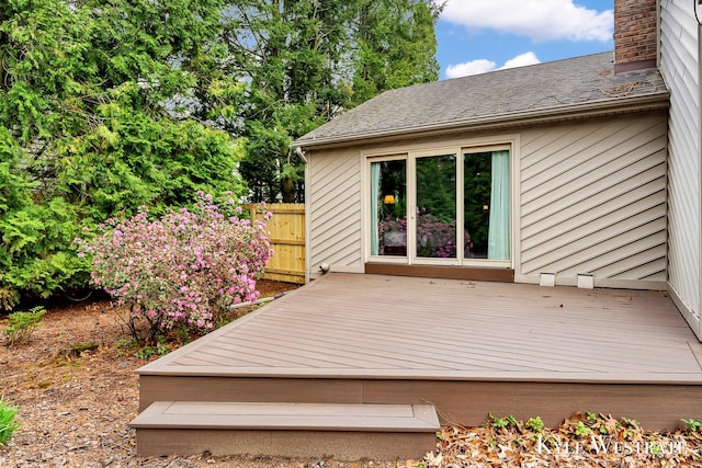 deck with fence