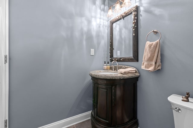 3370 Breezewood, Ortonville, MI 48462 - half bath with toilet, vanity, and baseboards