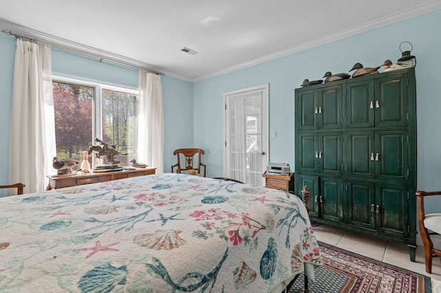 3370 Breezewood, Ortonville, MI 48462 - bedroom with ornamental molding and light tile patterned floors
