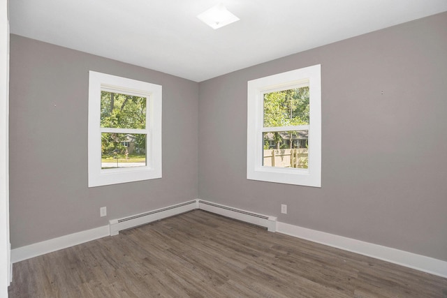 2737 Patricia Dr, Muskegon, MI 49445 - unfurnished room with plenty of natural light, wood finished floors, and a baseboard heating unit