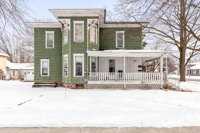 124 S Ottawa St, Tecumseh, MI 49286 - view of front of property featuring a porch