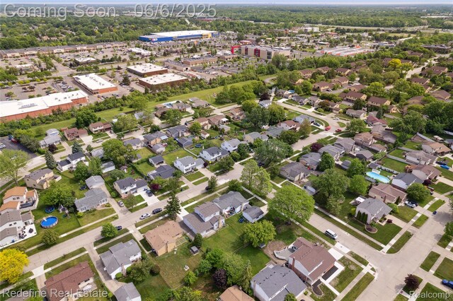 42127 Addison Ave, Canton, MI 48187 - aerial view of property and surrounding area with nearby suburban area