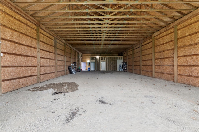 misc room with a garage