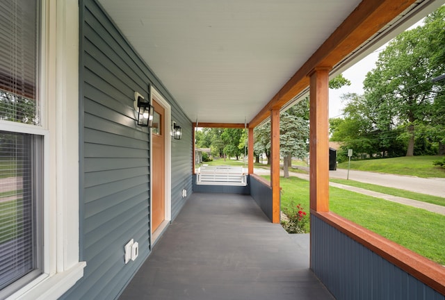 view of patio with a porch