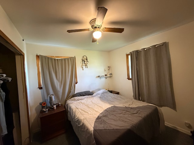 10300 Farrand Rd, Otisville, MI 48463 - bedroom with a ceiling fan and a closet