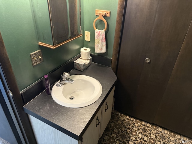 8367 S Douglas Rd, Bedford, MI 48144 - bathroom featuring vanity and tile patterned floors