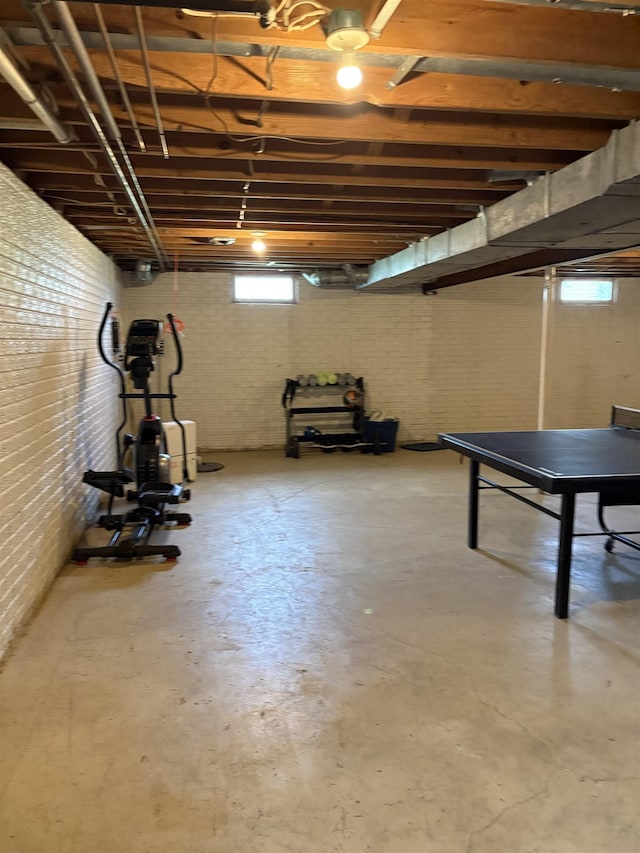 view of basement
