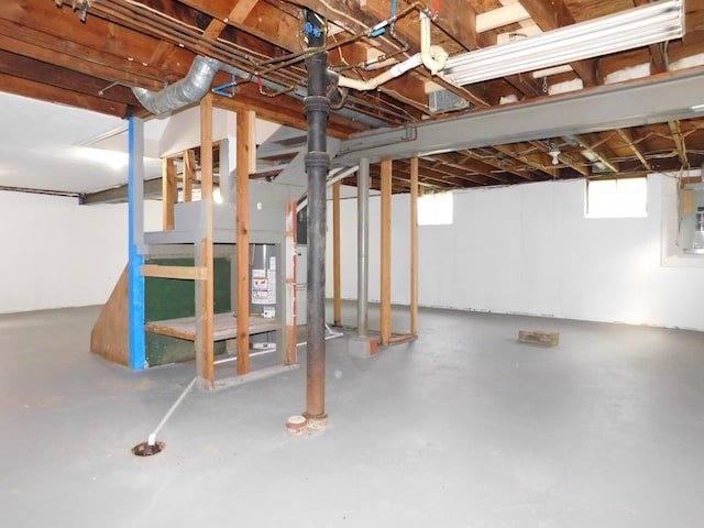 below grade area featuring electric panel